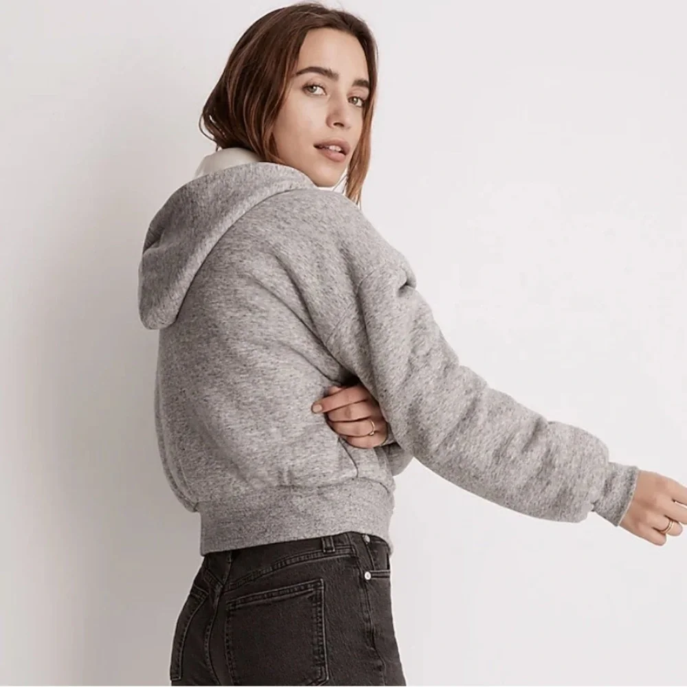 NEW Madewell MWL Reversible Puffer Hoodie Jacket XS - Picture 7 of 10